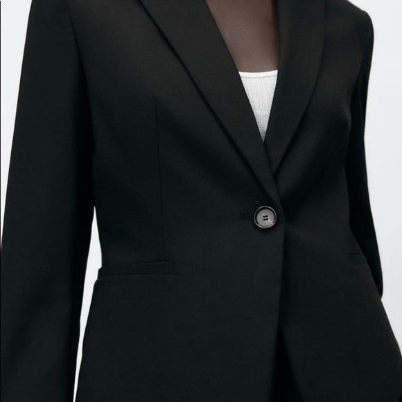 Zara Basic Black Blazer - Picture 3 of 6